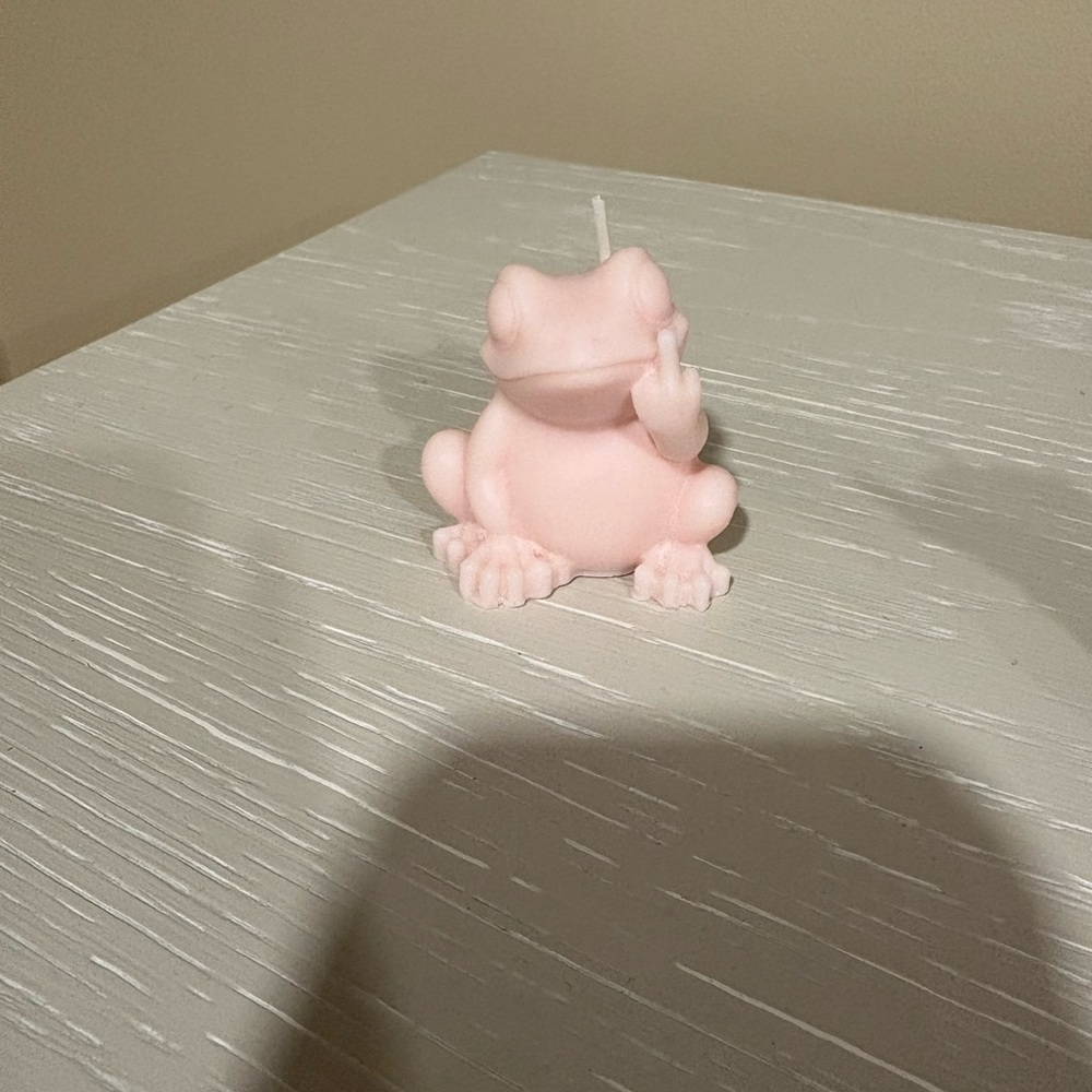 Handmade frog candle